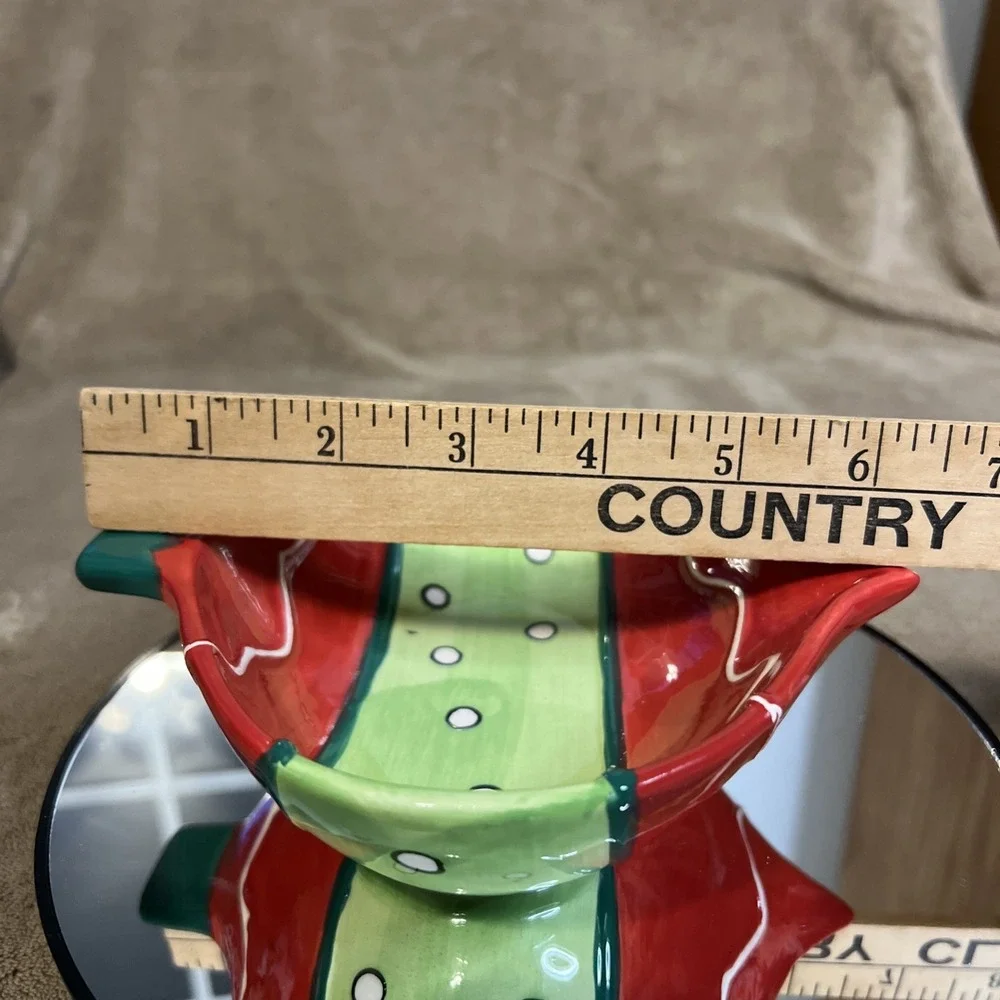 Den Craft Inc Christmas Ornament Candy Dish Ceramic‎